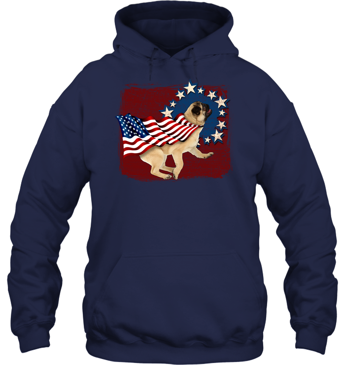 Independence Day Pug T Shirts