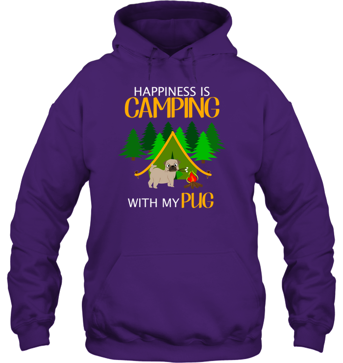 Happiness Is Camping With My Pug T Shirts