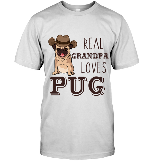Real Grandpa Loves Pug T Shirts