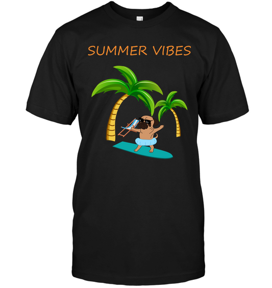 Pug Summer Vibes T Shirts