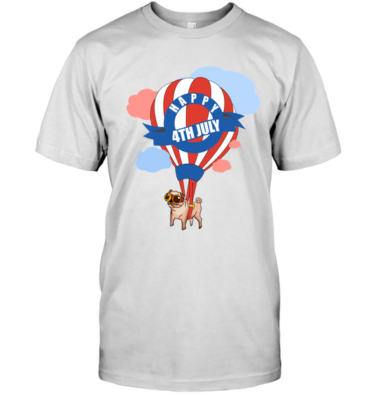 Pug - Happy 4th July T Shirts