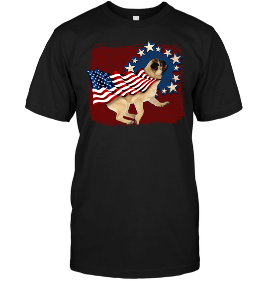 Independence Day Pug T Shirts