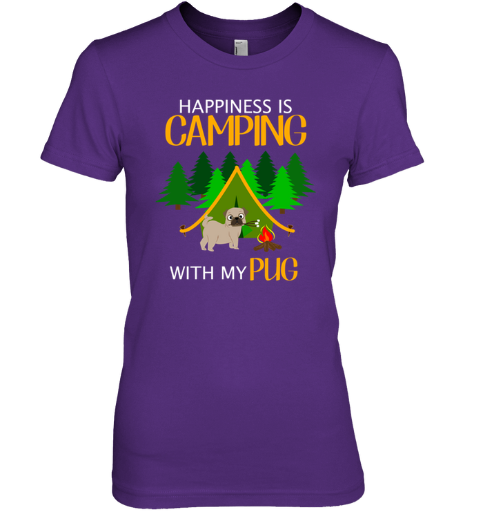 Happiness Is Camping With My Pug T Shirts
