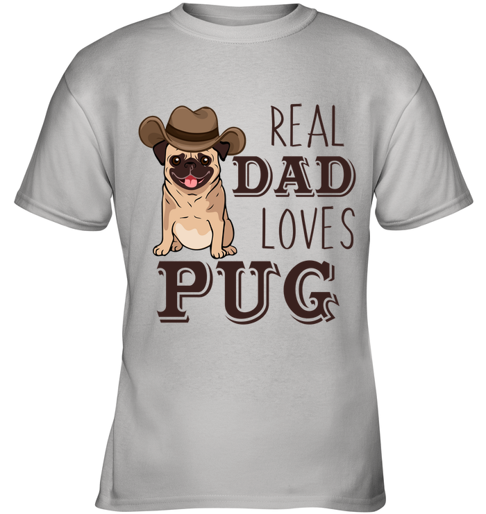 Real Dad Loves Pug T Shirts